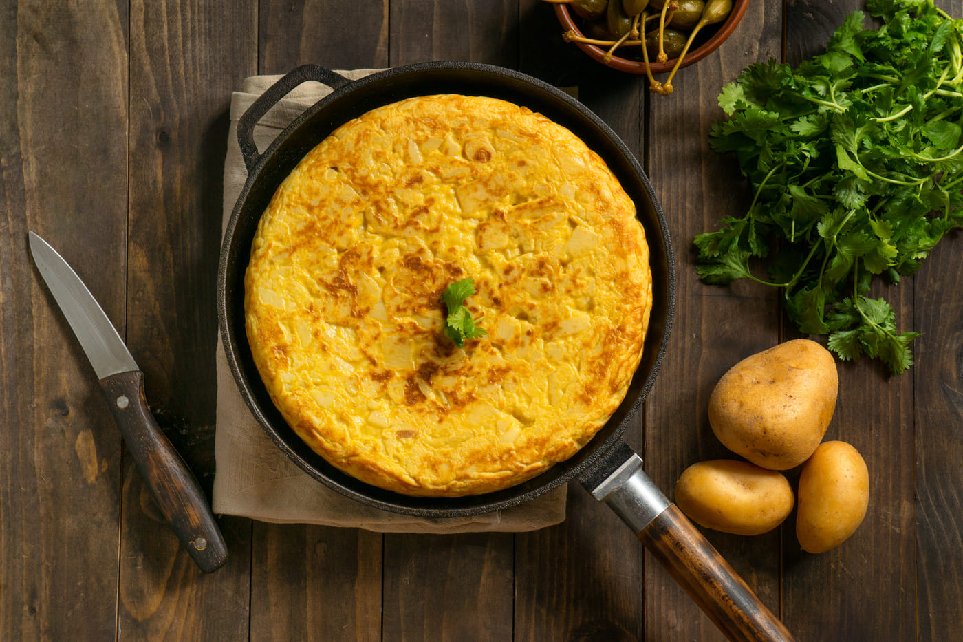 Tortilla de patatas con cebolla