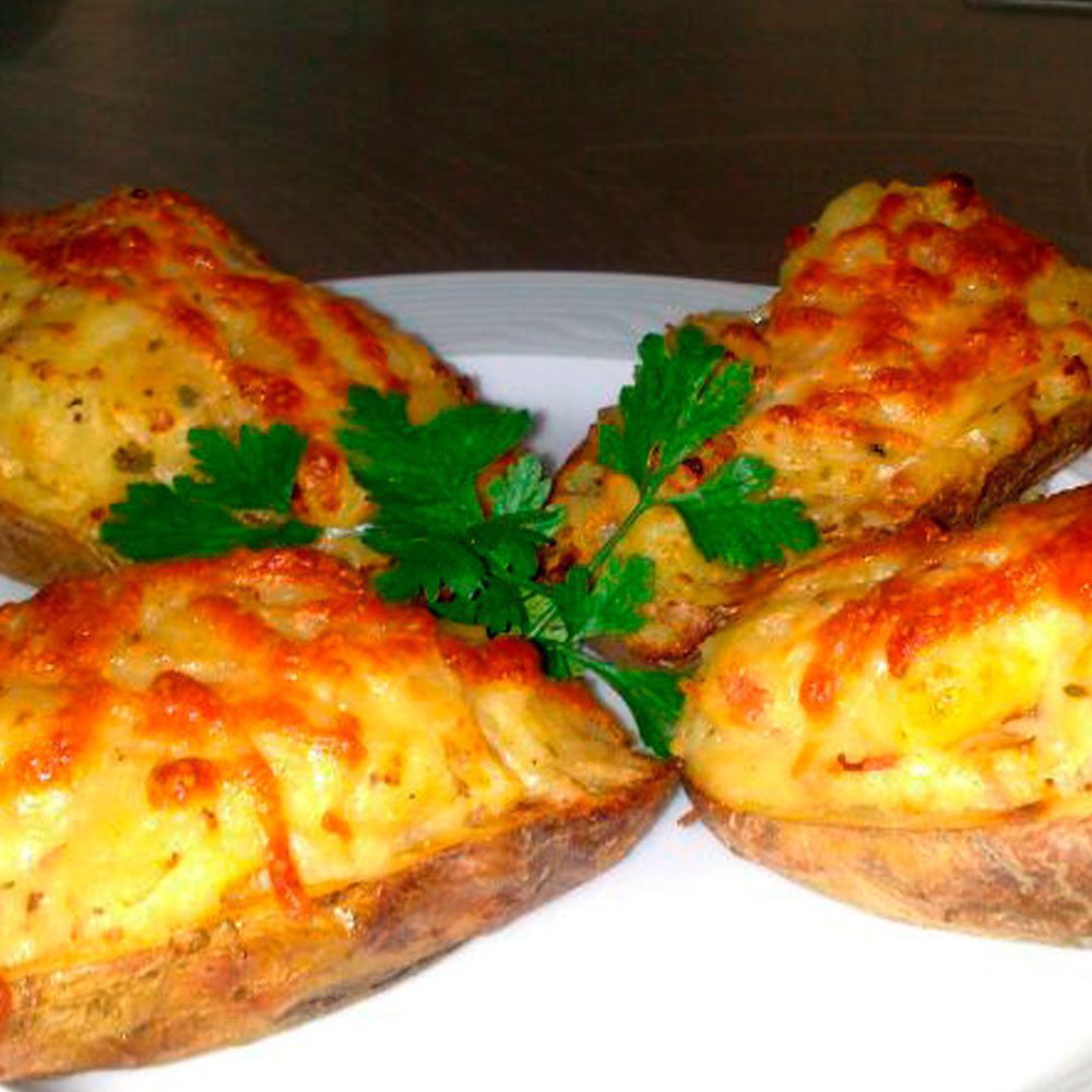 Patata rellena bacon y queso 125grs unidad.