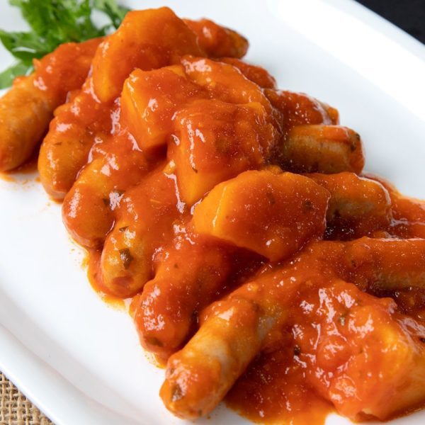 Salchichas en salsa el plato perfecto